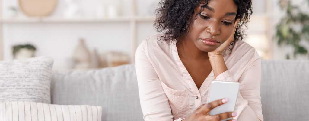 A girl waiting for chat