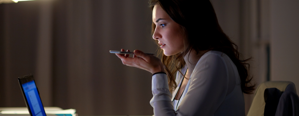 using a voice recognition software