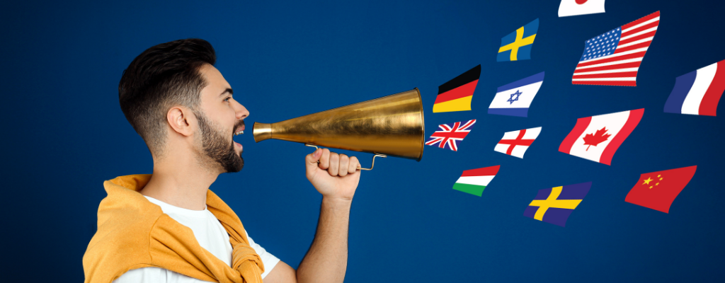 speaking different language