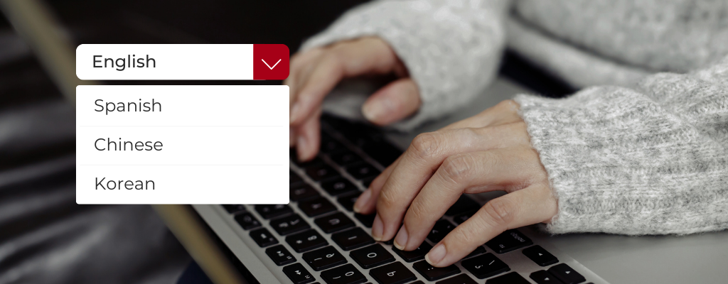selecting a language
