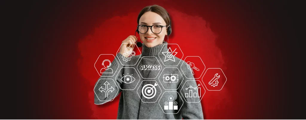 woman call center agent