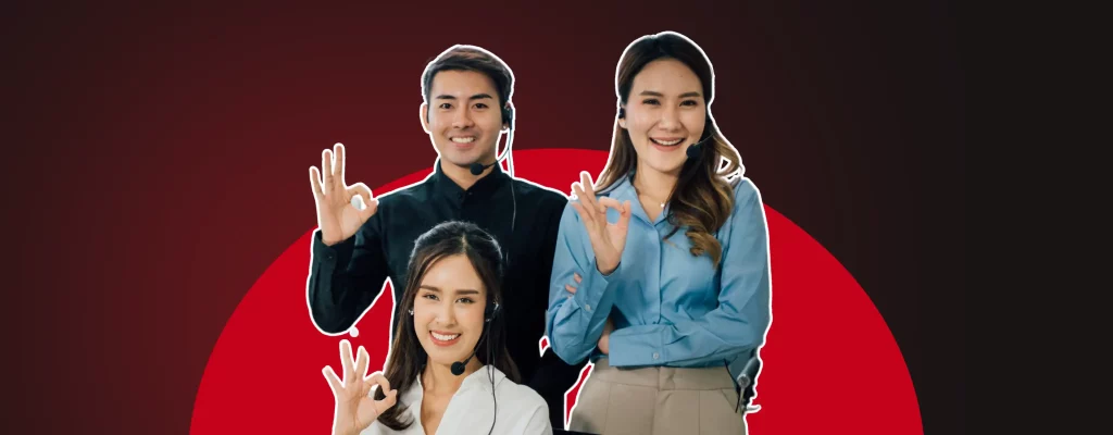 group of call center agents