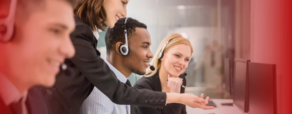 group of call center agents