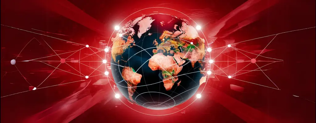 A graphic design of globe showing how outsourcing can help small businesses enter global landscape